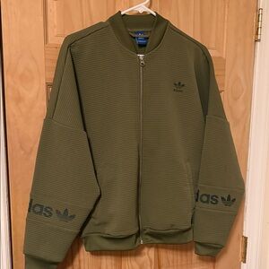 Adidas Khaki Green Zip-Up Jacket
